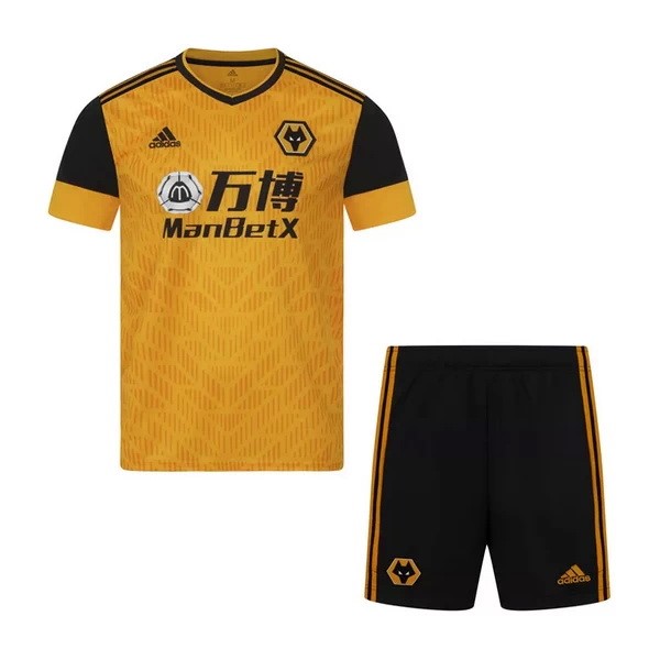 Camiseta Wolves 1ª Kit Niño 2020 2021 Amarillo